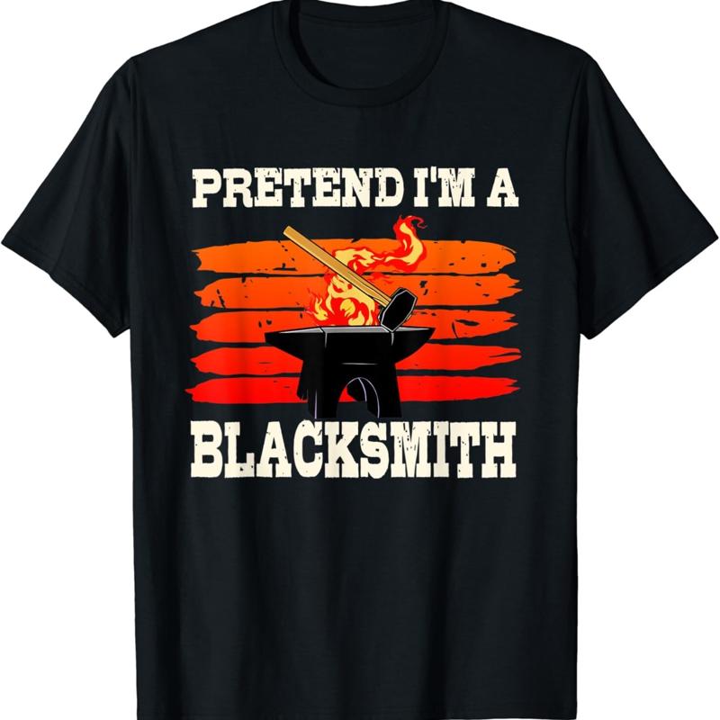 Blacksmith Forge Metalworker Steel Workers Anvil Hammer T Shirt S разноцветный