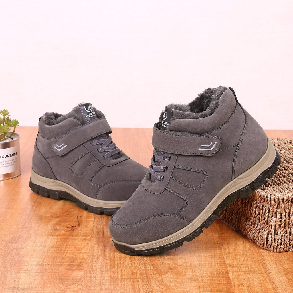 Mode Herrenstiefel Herren Winterschuhe Übergröße Warm Knöchel Botas Hombre Für Leder Winterstiefel Schuhe Herren Plüsch Winter Turnschuhe Herren 658