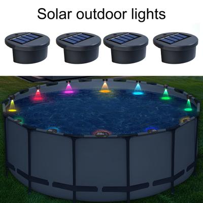 Yousheng 4 Stück Gartenlicht, wasserdicht, kabellos, solarbetrieben, Schwimmbadrandlicht, Terrassendekoration, Nachtlicht, Treppenzaun, Balkon, Hof, Mini-Lampe