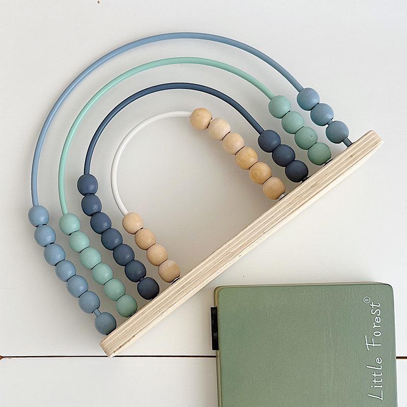 Colorful Four-Row Abacus for Early Math Learning and Teaching Aids