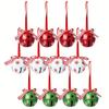 12pcs Handmade Christmas Bells - Traditional Round Metal Hanging Ornaments for Holiday Tree,Gift Packaging,and DIY Decorations