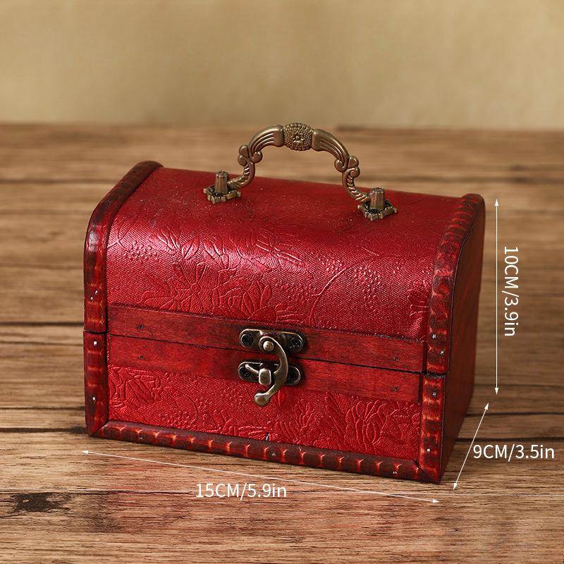 Hölzerne Schmuckschatullen Handgefertigte Dekorative Schatz-Kästchen Aufbewahrungs-Organizer Holzhalter Etui Box für Ring Ohrring Halskette Andenken Zeremonie