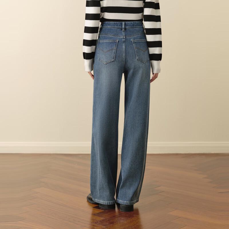 SEIFINI Four-Way Stretch Fleece-Lined Straight-Leg Jeans