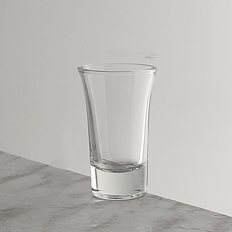 6pcs Set Transparent Spirit Cup 20ml Thick Bottom Small Wine Glass Bar Specific Liquor Goblet Vodka Tequila Cups Drinkware Party