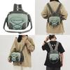 Trendy Street Style Gray Nylon Backpack For Women Casual Single Shoulder Bag