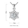 925 Sterling Silver Fashion Temperament Snowflake Zircon Pendant Necklace Birthday Party Anniversary Gift Ladies Jewelry