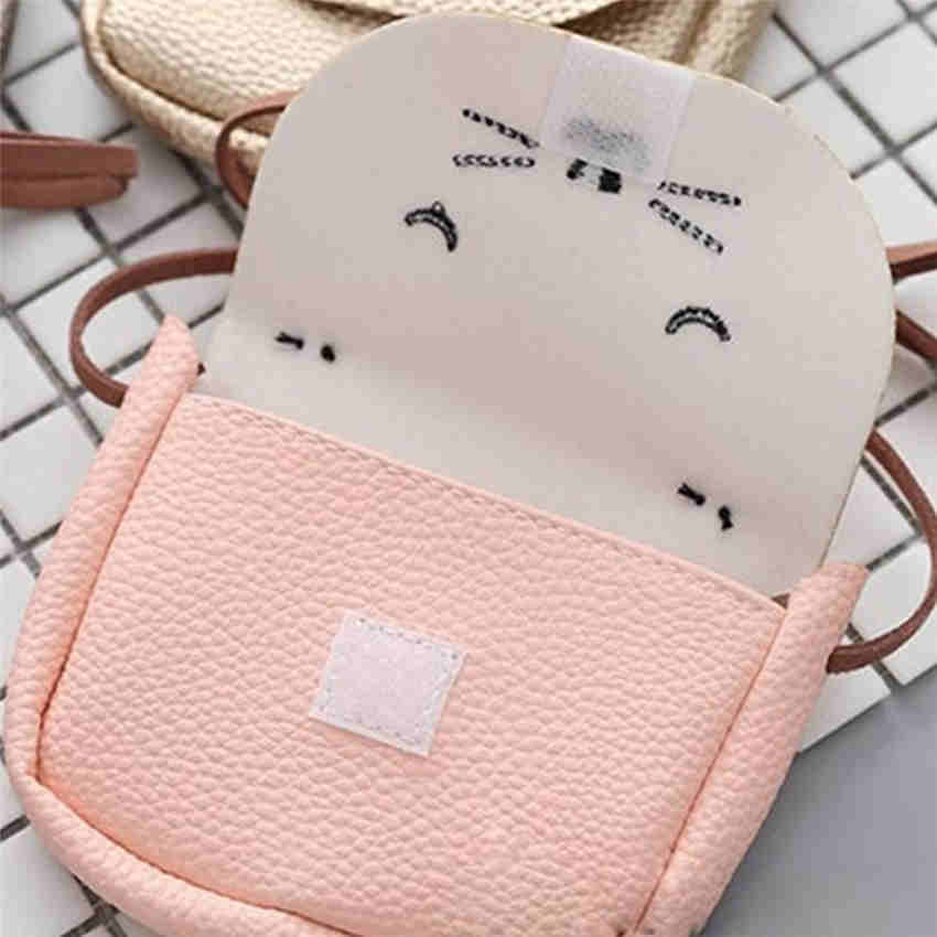 Children Shoulder Bag Mini Cat Ear Messenger Bags Simple Small Square Bag Kids Key Coin Purse