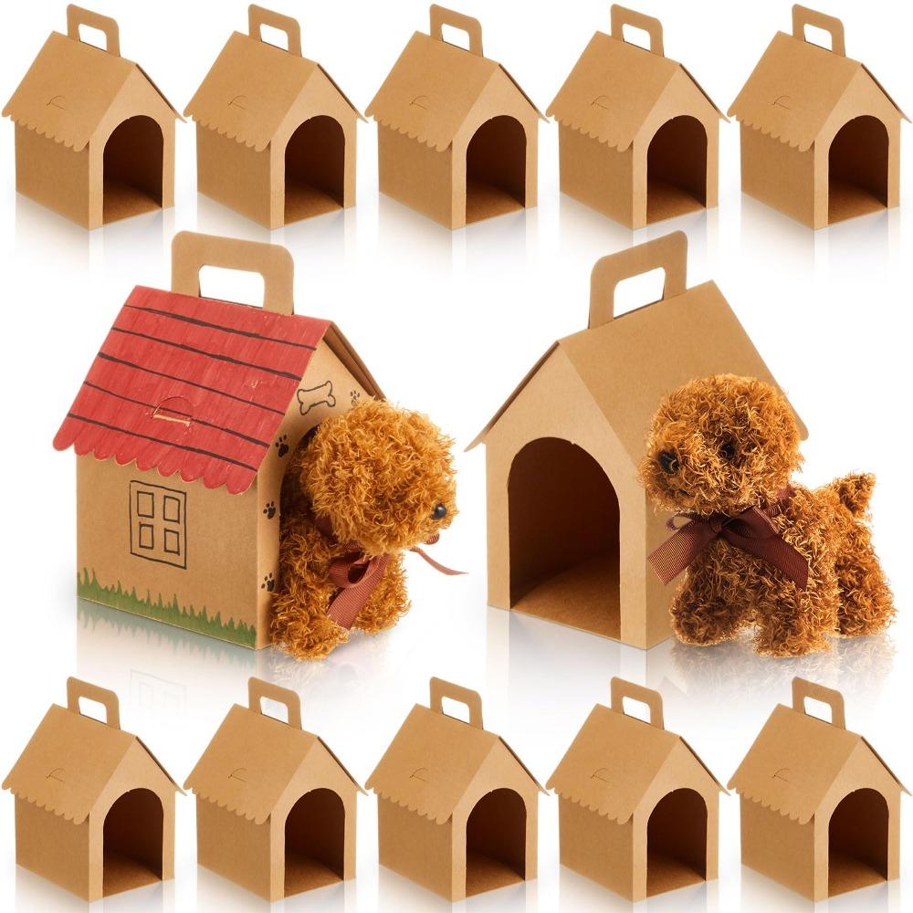 Blank Paper Gift Boxes Miniature Boxes Dog House Shaped Boxes Treat Gift Boxes Home Decor