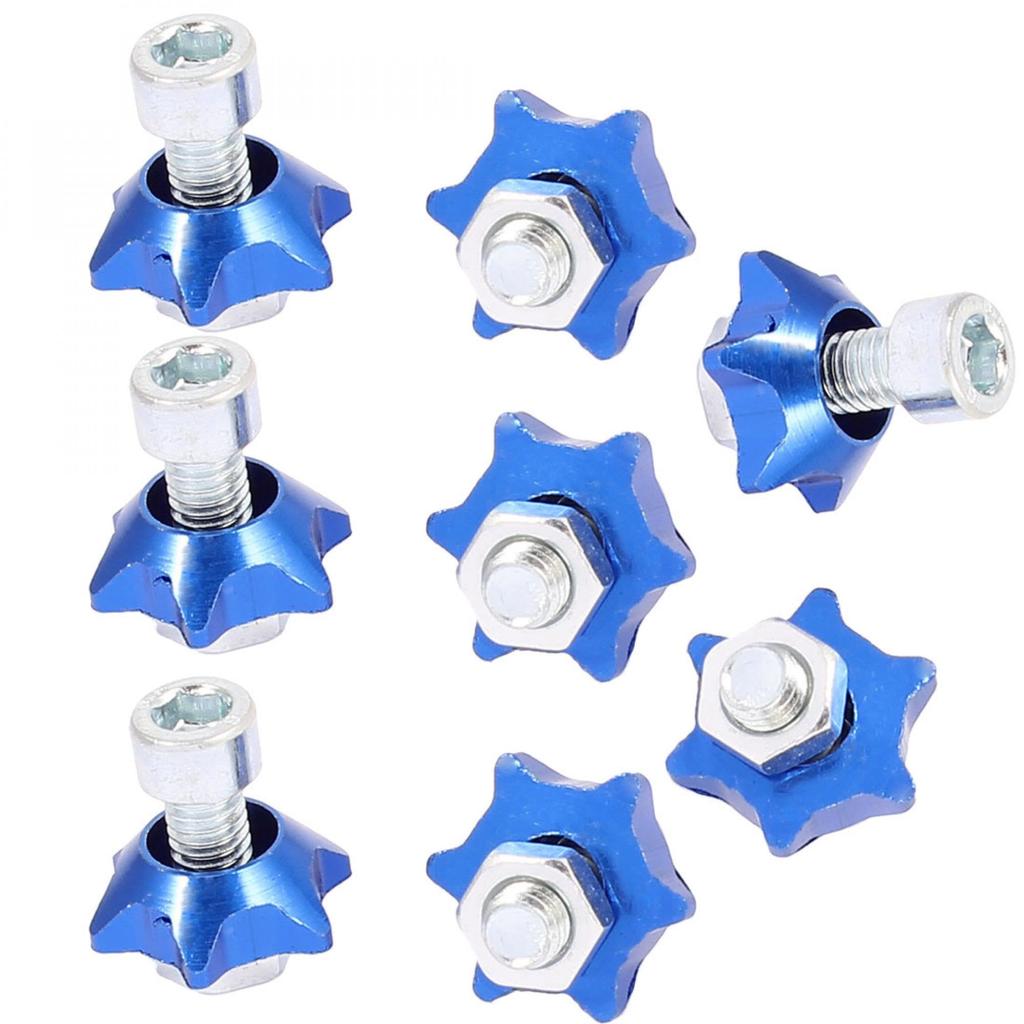 uxcell License Plate Bolt Screws, License Plate Bolt Screws, Screw Cap, Star Design, Blue for Truck Car 8pcs