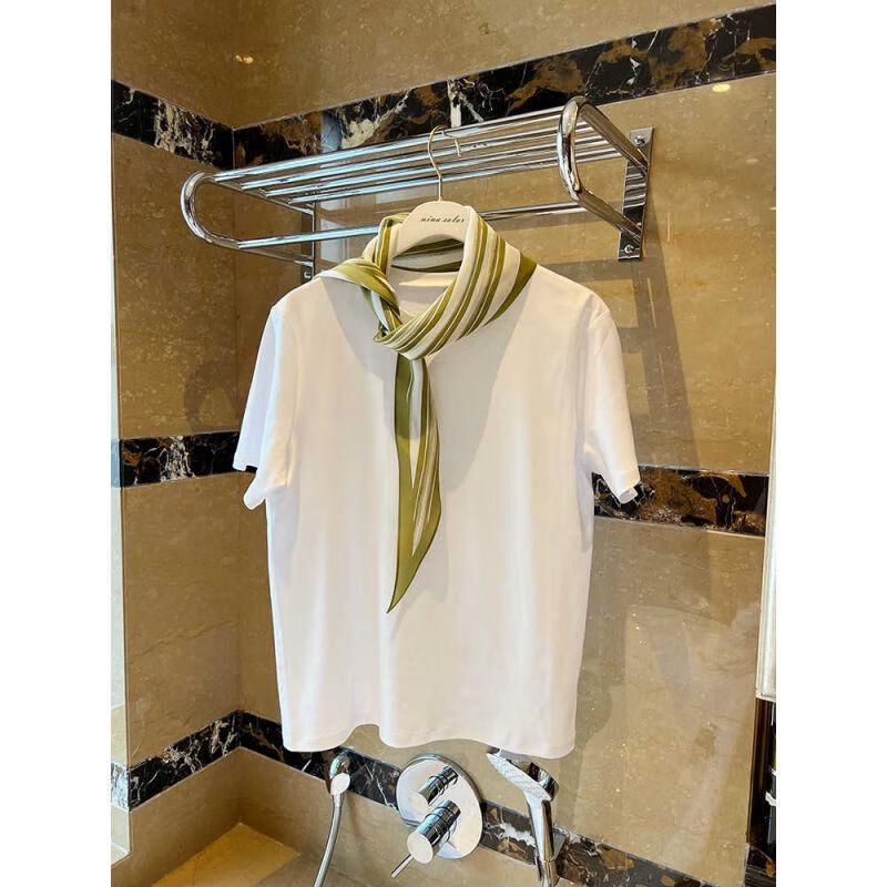 NINA SOLOR Double Georgette Diamond Silk Scarf