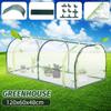 Iron+PE Mini Outdoor Greenhouse Tunnel Flowers Plants Gardening Shelter Winter Rainproof Sun Shade Garden Greenhouses Canopy Kit Awning Random New
