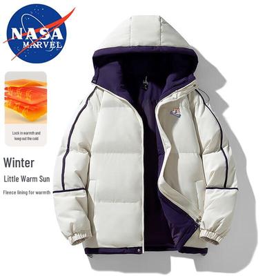 NASA MARVEL Herren Kapuzen-Pufferjacke