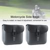 1Pair Motorcycle Saddlebags Waterproof Wear Resistant PU Leather Side Tool Bag for Motorbike