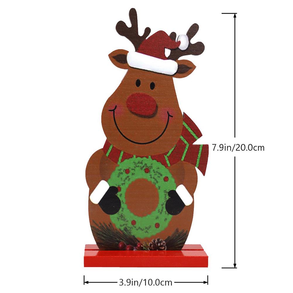 

1Pcs Snowman Christmas Decoration Wooden Colored Drawing Ornament for Home Office Desktop Xmas Pendant Wood Ornament Gift