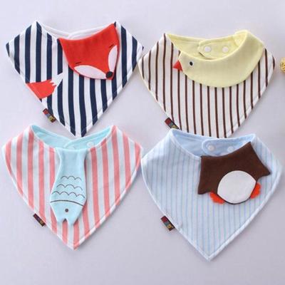 Toddler Baby Scarf Triangle Saliva Towel Bib Bandana Cotton For Feeding 4 Color