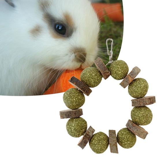 Přírodní ručně vyráběná hračka pro křečka Péče o zuby odolná proti žvýkání Králík s vůní trávy Morče Činčila Hračka pro domácí mazlíčky