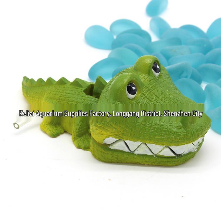 Resin Crocodile Bubble Ornament for Fish Tank Aeration Guangdong
