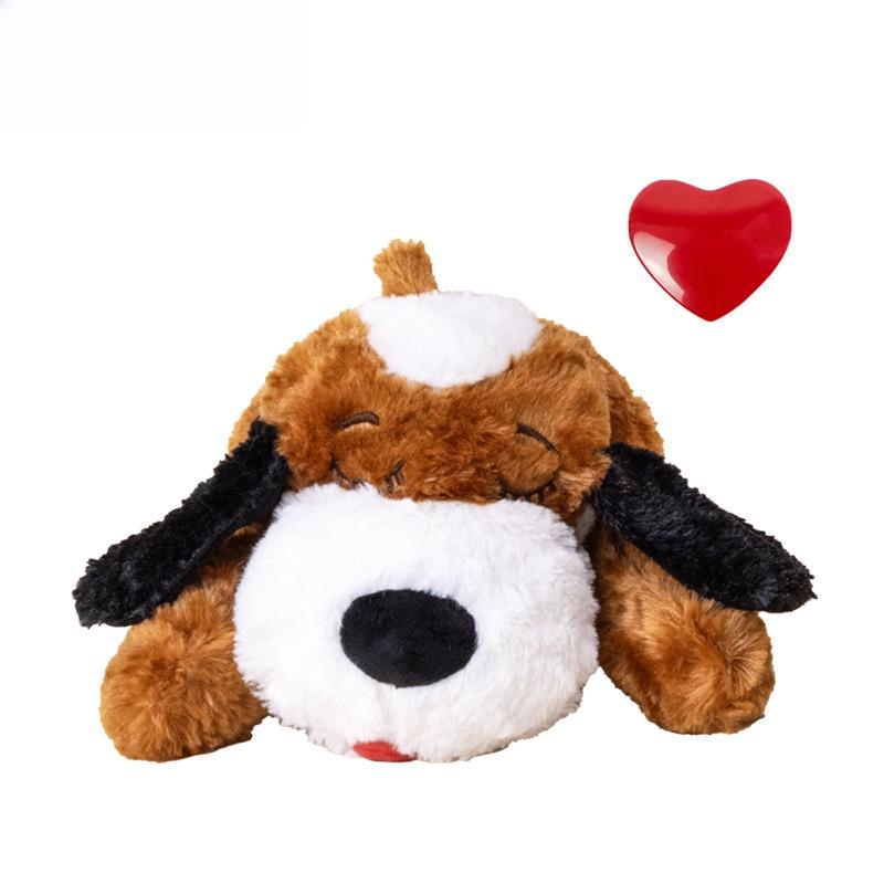 Giocattoli Rilassanti per Animali Domestici, Compagno per l'Ansia del Cane Giocattoli di Peluche con Simulazione del Battito Cardiaco per Dormire – Il Regalo Perfetto per il Tuo Amico Peloso!