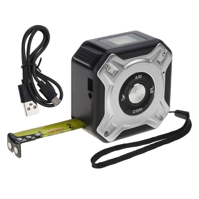 L aser Tape Measure 2 in 1 Digital La ser Distance Meter Measuring Area/Volume/Pythagorean 131Ft/40M