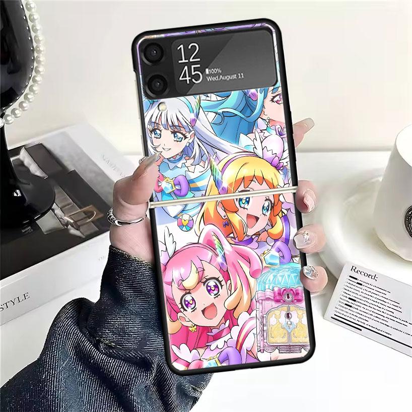 Pretty Cure Anime Cases For Samsung Galaxy Z Flip 4 5 6 7 3 Z Flip7 Flip6 Flip4 Flip5 Flip3 5G Hard Shockproof Fundas Cover