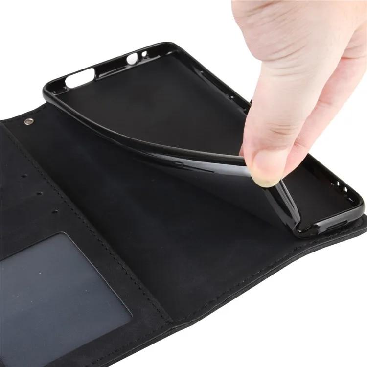 Custodia per telefono con supporto magnetico in pelle per OPPO Realme 12 Pro Plus 11 10 9i 8 7 6 Pro Portafoglio con slot per schede Custodia protettiva antiurto in silicone morbido
