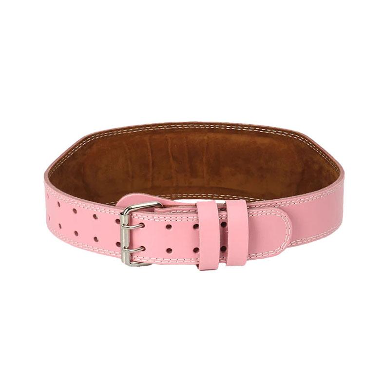 Leather Fitness Weight Lifting Belt For Women With Padded Lumbar Support For Power Lifting Workout & Squats Exercise