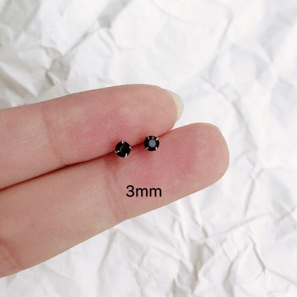 925 Silver Jewelry Women Fashion Cute Tiny Clear Crystal CZ Stud Earrings Gift for Girls Lady