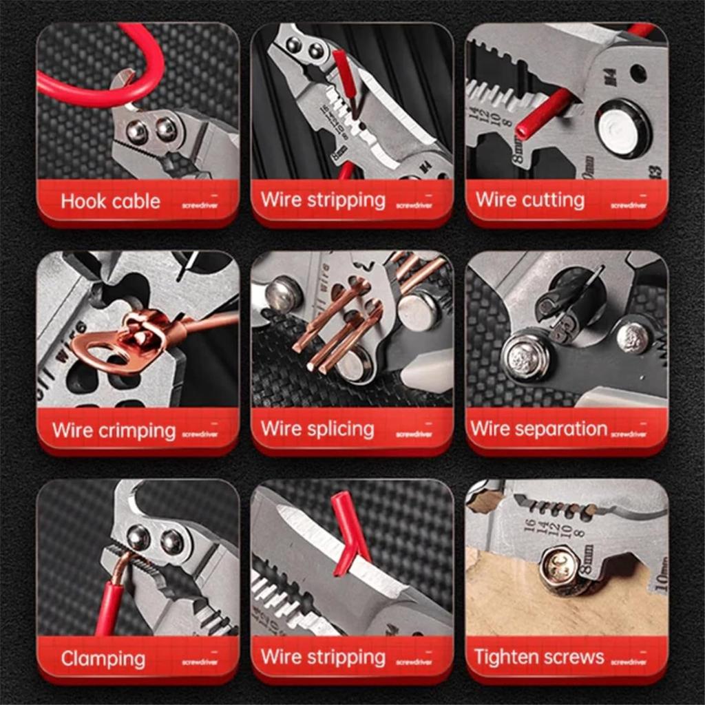 2025+ 18 in 1 Wire Stripper Foldable, Multifunctional Folding Wire Stripper-Professional Electrician Tool, Wire Stripper