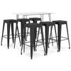 Day and Night - Day and Night High Table and Bar Stools 7 Pieces Black and White