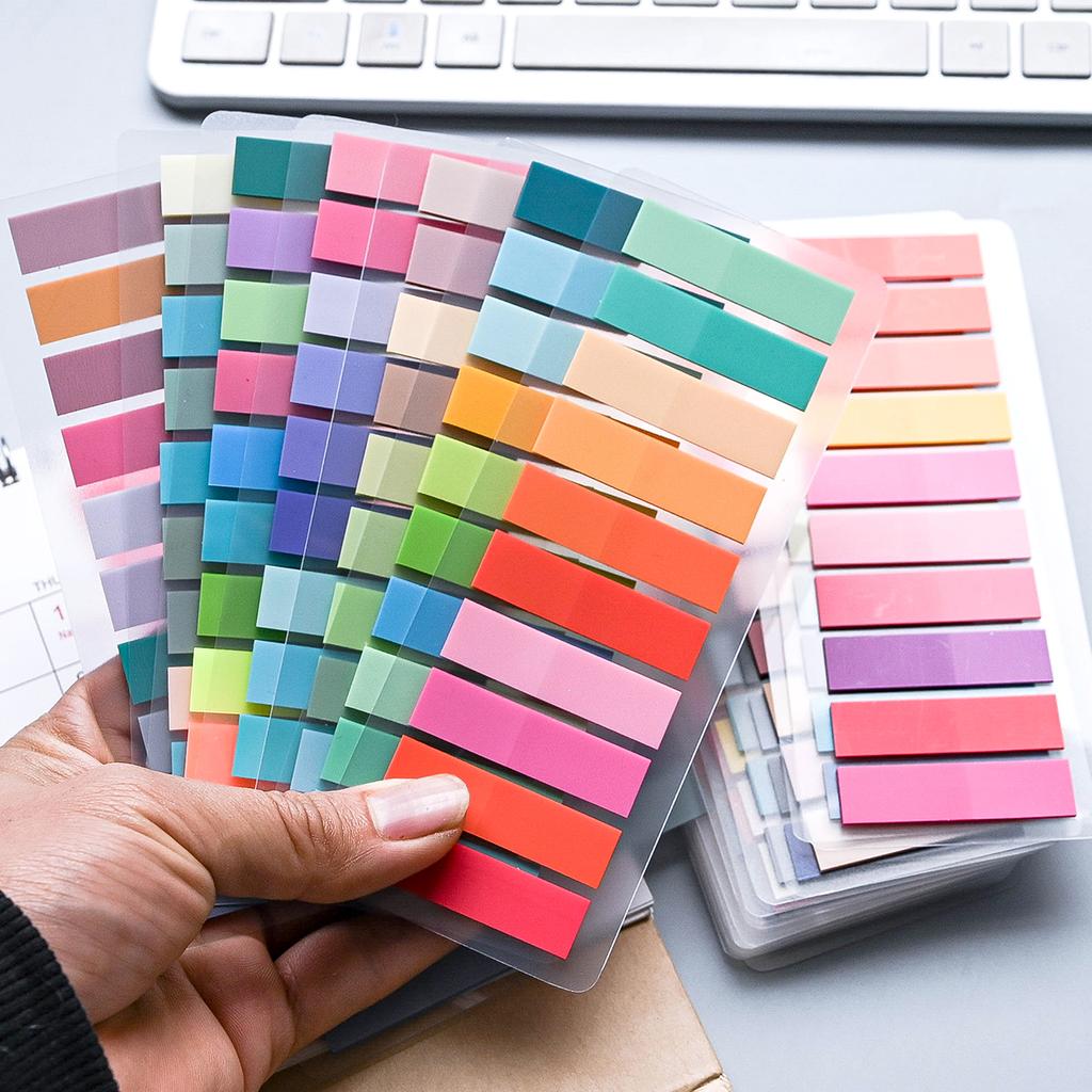 200-4200Pcs Transparent Colorful Index Creative Memo Pads Office School Stationery Self-Adhesive Stickers Sticky Note Pads