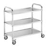 Stainless Steel Multi-Layer Serving Trolley for Restaurants and Hotels