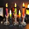 Halloween LED Electronic Candles – Spooky Ghost Hand Flameless Tea Lights & Candle Holder Decor