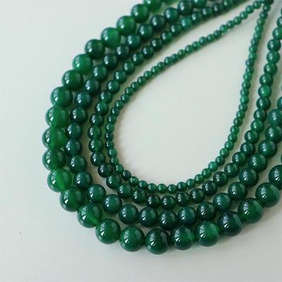 Elegant Green Agate Beaded Necklace with Magnetic Clasp
