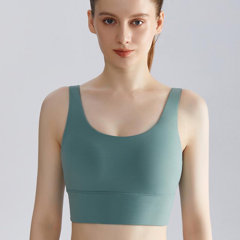 

LAHN Women s Shockproof Wire-Free Sports Bra - Anti-Sag, Wide Straps, One-Piece Fitness Vest Extra Large