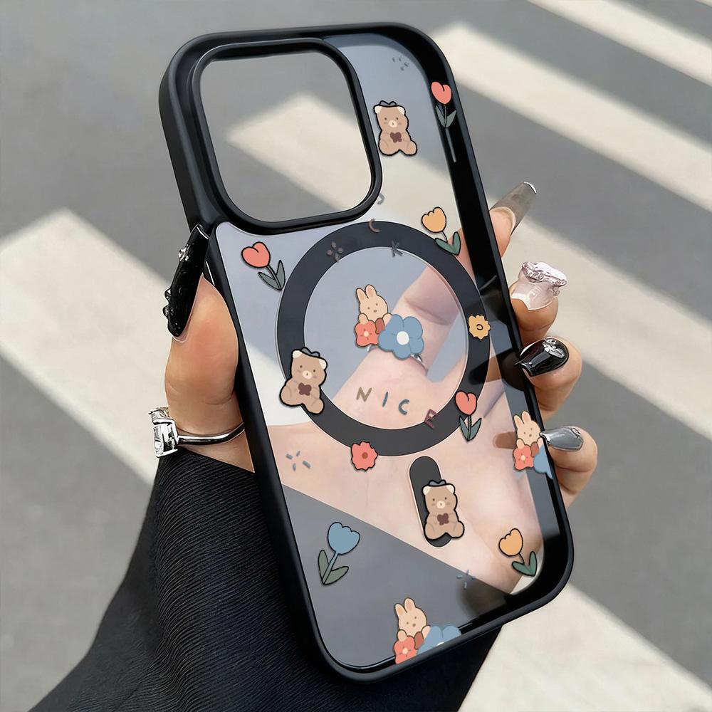 Magnetic Phone Case for iPhone  11 12 17 14 15 Pro Max 15 14 16 Pro13 14 15 16 Shockproof Case Mag-Safe Magnetic Ring Back Cover