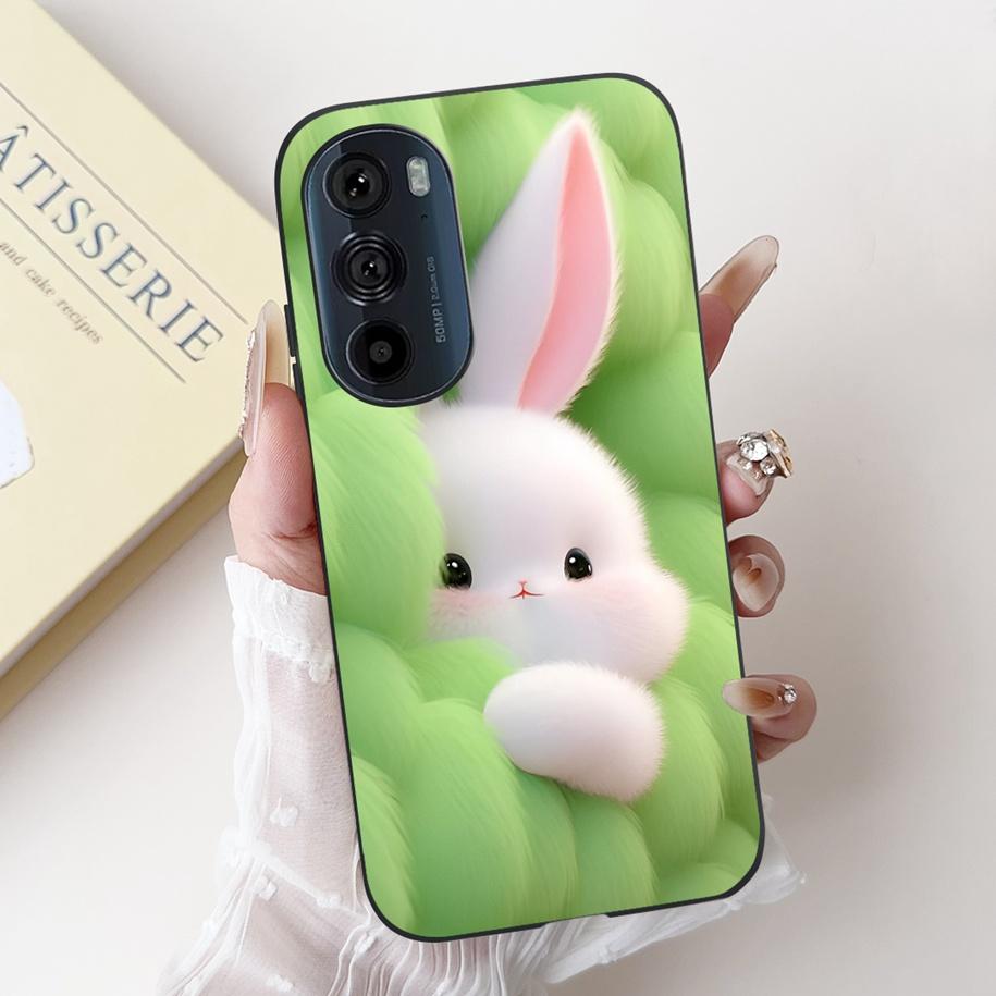 For Motorola Edge 30 Pro Case XT2201-1 Cover Lovely Panda Bowknot Silicone Shockproof Cover For Moto Edge Plus 2022 Edge30 Funda
