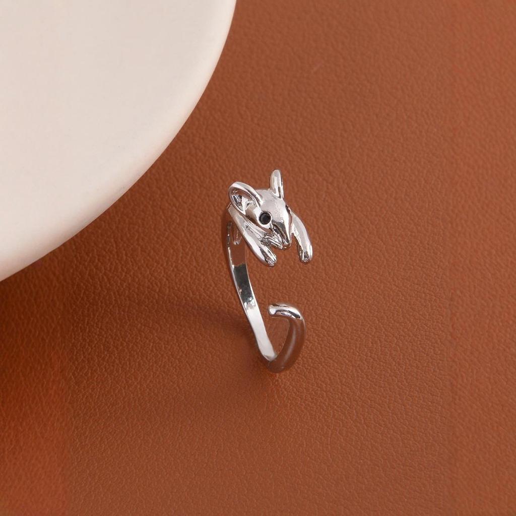 Cartoon Mouse Adjustable Ring: European & American Fashion for Women