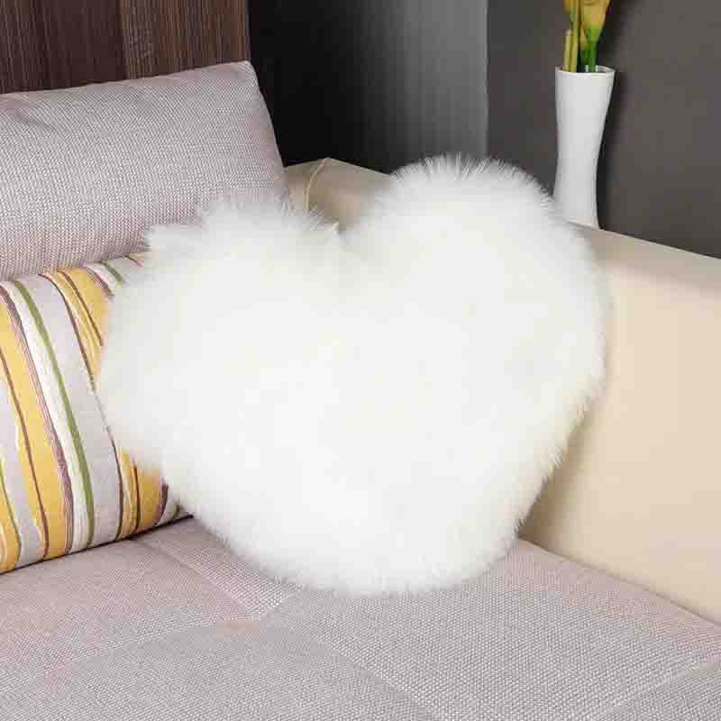 Double-sided Plush Heart-shaped Pillow Girl Lovely Pillow Bedside Cushion Sofa Cushion Soft and Comfortable Detachable Cleaning with Pillow Core