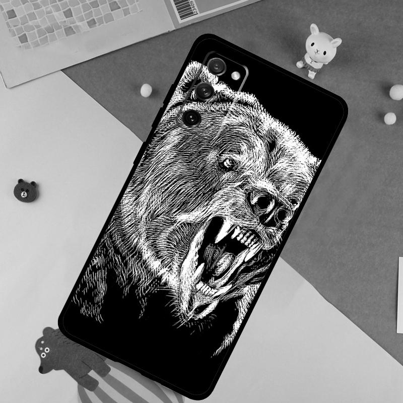 

Cartoon Grizzly Bear Soft Case For Samsung Galaxy S25 Ultra S9 S10 S20 S21 S22 S23 S24 Plus S24 FE Funda Cover Galaxy S22 Plus