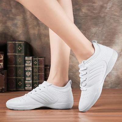 Cheerleading Shoes White Aerobics Shoes Women's Adult Soft-soled Square Dance Training Child Dance Shoes