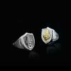 Yin Taifei Thai Silver Toad Men's Retro Adjustable Shield Ring