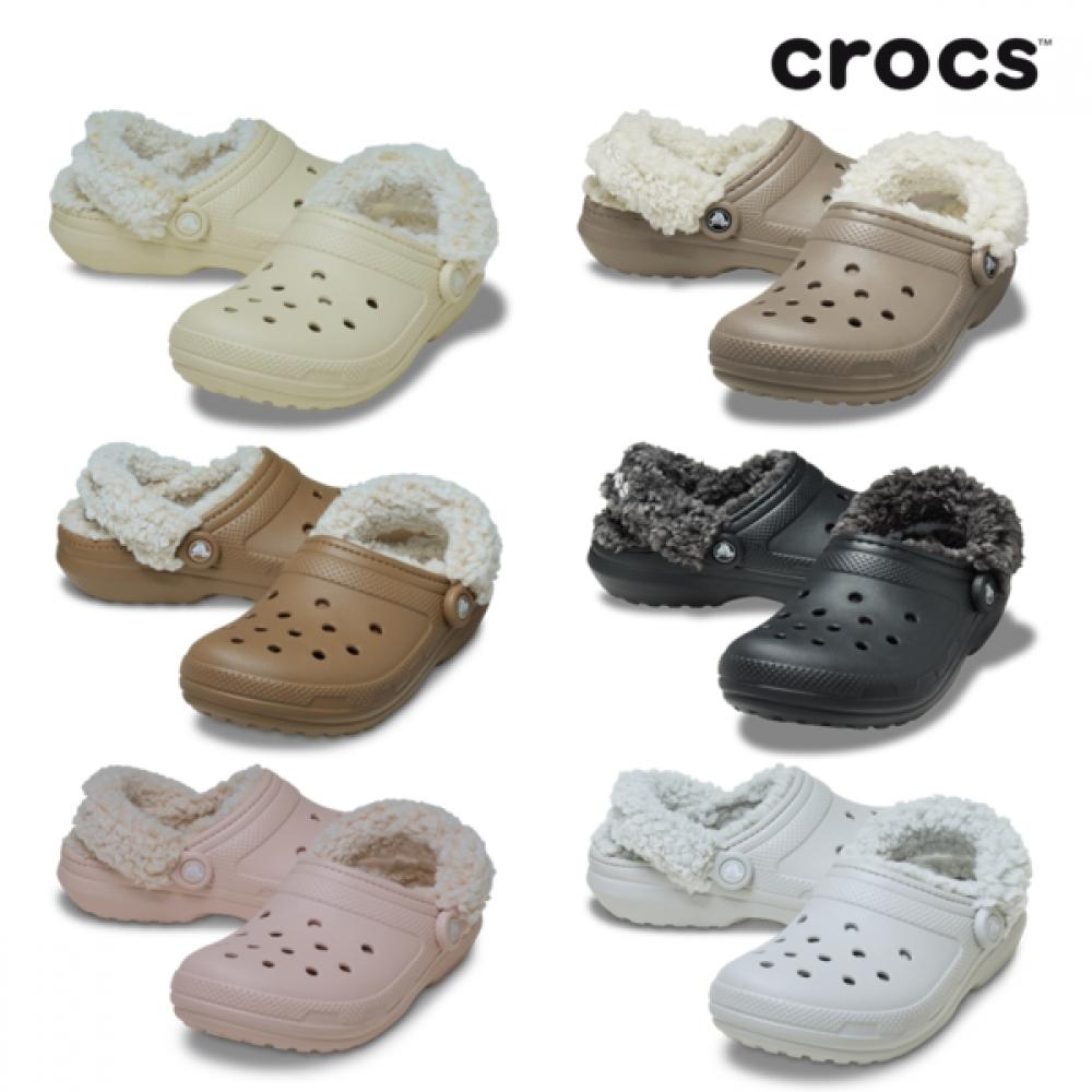 Crocs Унисекс Классические Клоги с Флисовой Подкладкой 6 Типов 211396 2y2 И Сандалии Crocs... 2113966UR (quartz)/M7W9(260)