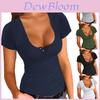 Polyester Casual T Shirt With U Neck And Slim Fit For Summer Women