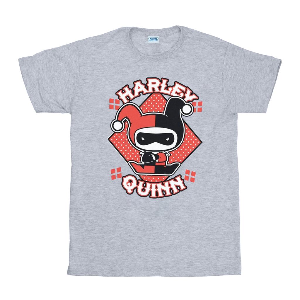 DC Comics Womens/Ladies Chibi Harley Quinn Badge Cotton T-Shirt