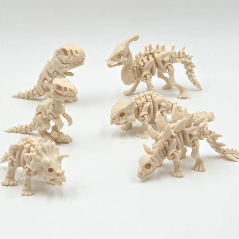 3D-gedrucktes T-Rex-Skelett Spielzeug Vollkörper Gelenkige Gelenke Realistisches Dinosaurier-Tier-Modell für Sammler