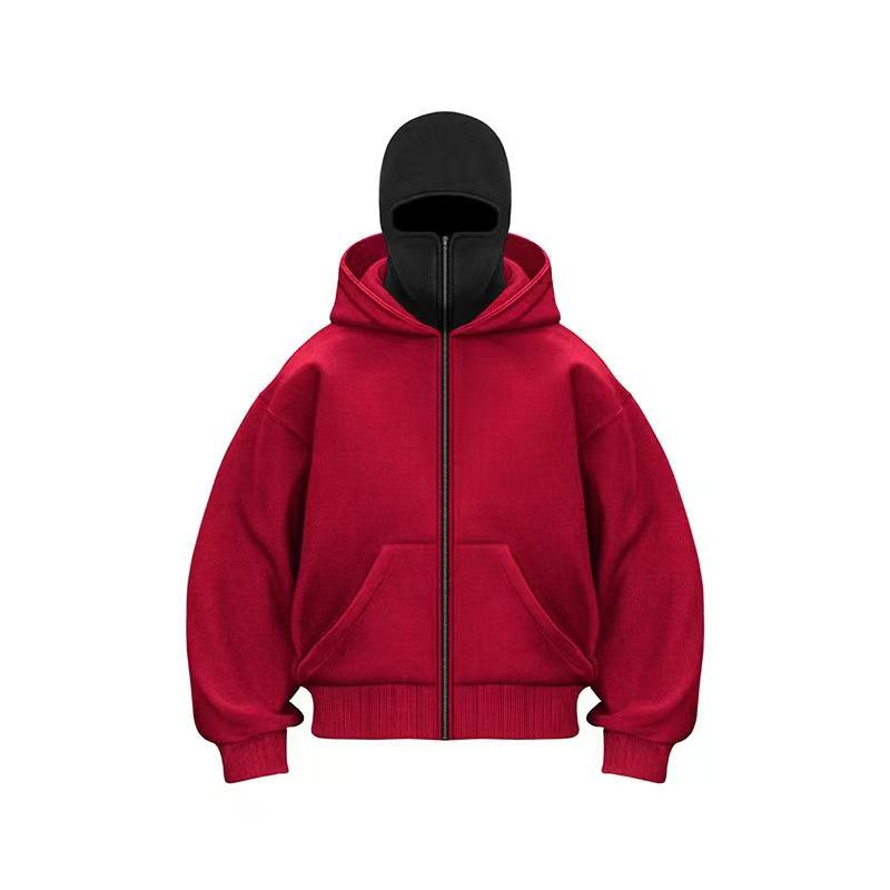 Spring & Autumn Double-Layer Hooded Zipper Sweatshirt: Unique Street Style for Couples