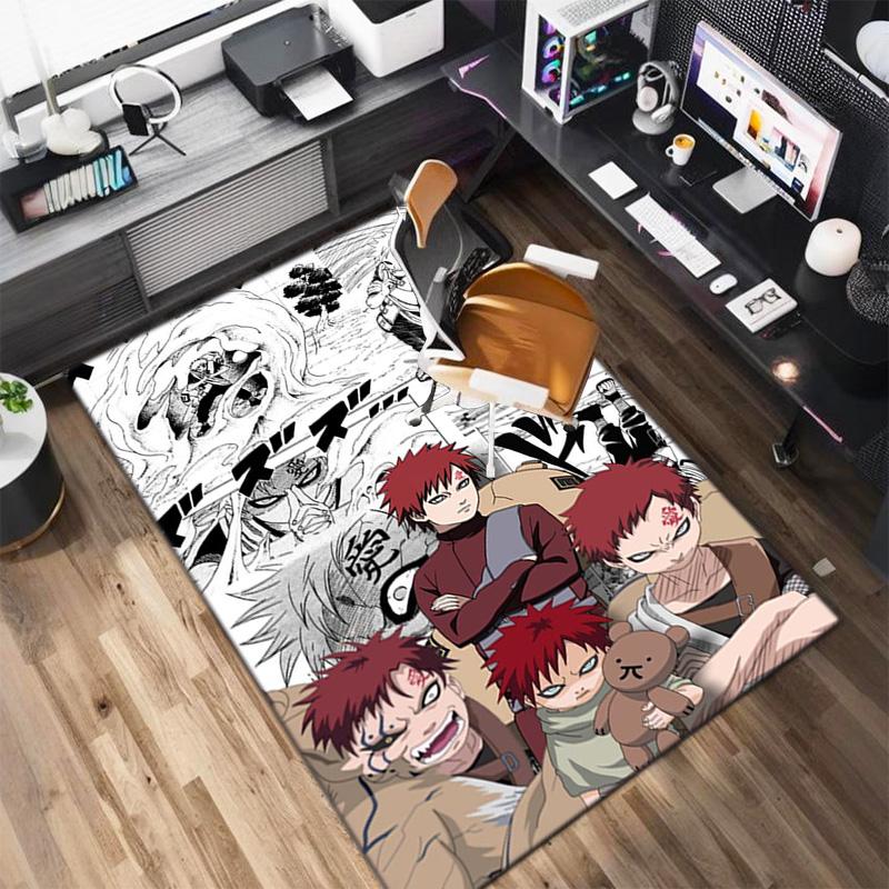Japanese anime cartoon NARUTO's famous Uzumaki Naruto rug, soft decorative home furnishing, bedroom office chair pad, outdoor picnic carpet Y12