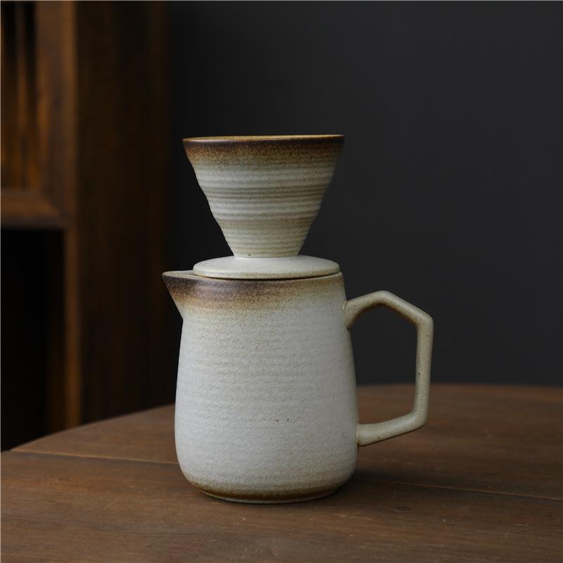 Ceramic Hand Brewed Coffee Pot Set V60 Coffee Filter, Ceramic Filter Cup Coffee Pot Hot Sale Sharing Pot