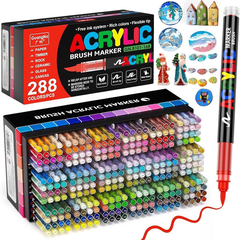 8101 Graffiti Acrylic Marker: Stackable, Odorless, Soft Tip for Students