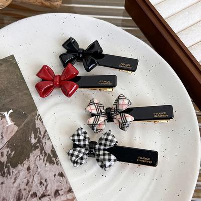 UXSL Mode Schleife Haarspange Acetat Bunte Haarnadel Kopfschmuck für Damen Mädchen Einfache Schöne Haarspangen Retro Haaraccessoires